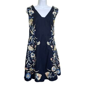 Moulinette Soeurs Navy Floral Mini Dress